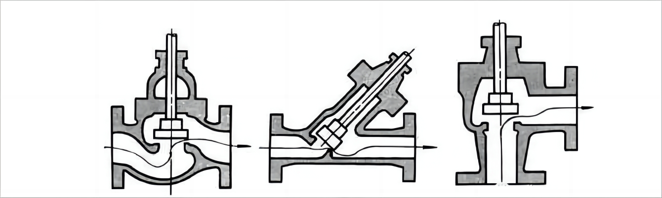 Прямой проходной клапан, проходной клапан постоянного тока и угловой проходной клапан