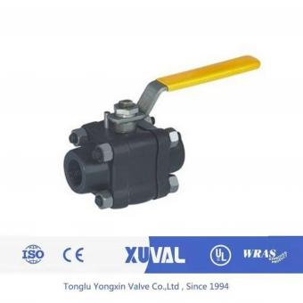 Two piece forged steel ball valve